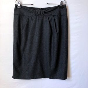 Armani Collezioni Gray Wool Work Skirt Size 10